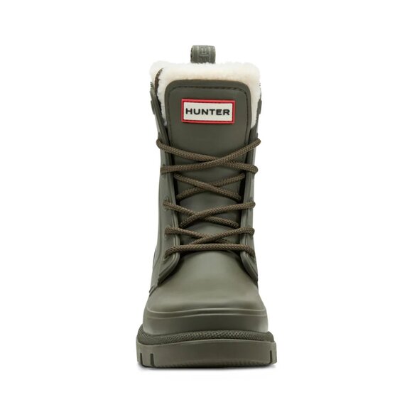 Hunter Women's Diana Insulated Lace-Up Waterproof Booties in Medium Green - Picture 5 of 8